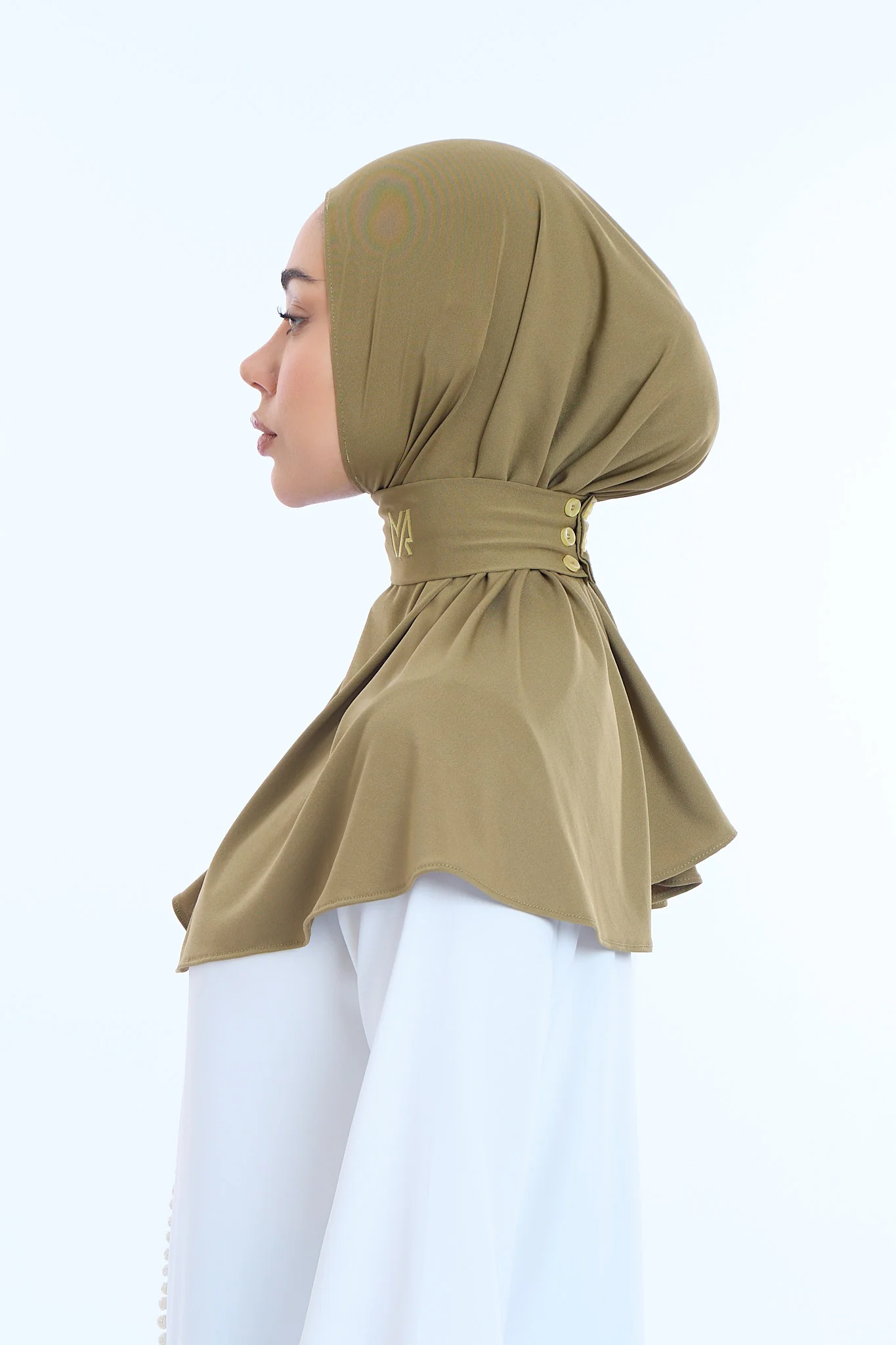 Instant Hijab Premium I Olive Brown - Image 3