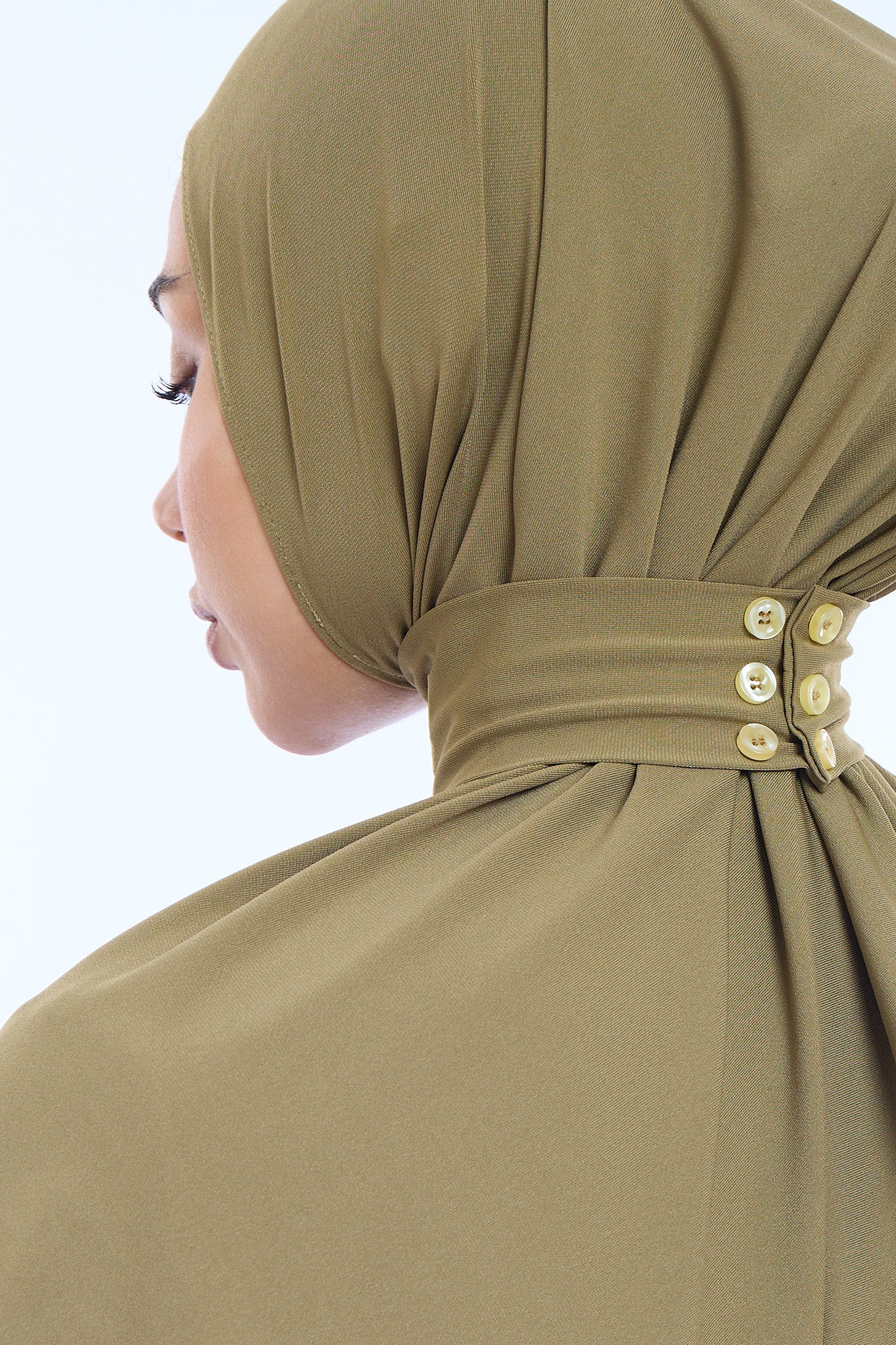 Instant Hijab Premium I Olive Brown - Image 4