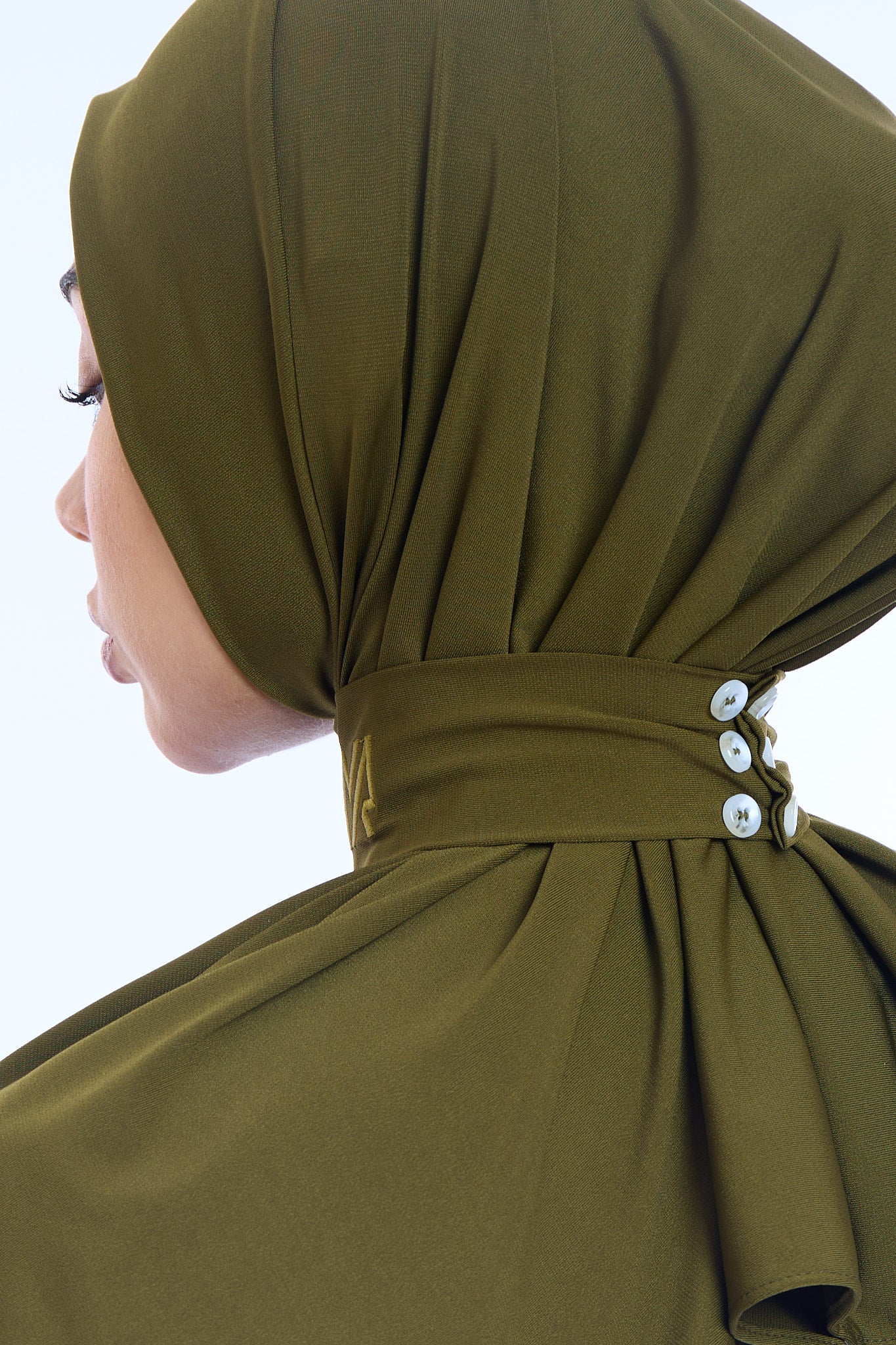 Instant Hijab Premium I Army Green - Image 4