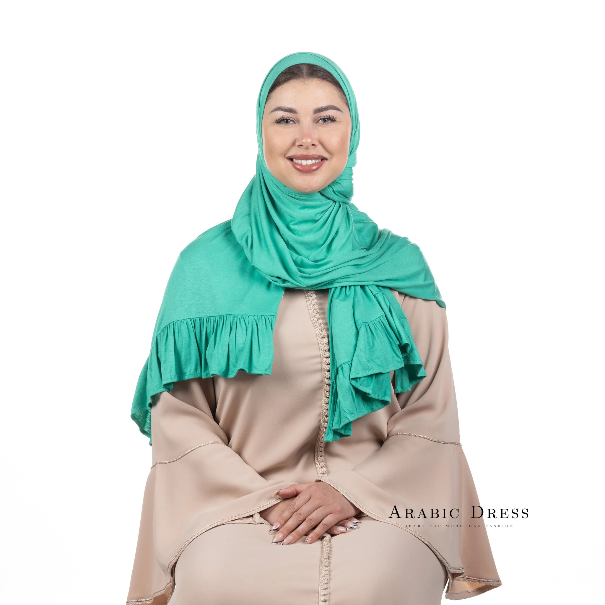 Jersey Hijab Luna Turquiose - Image 3