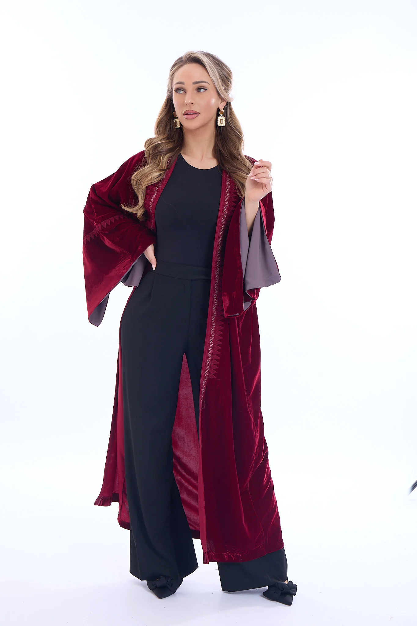 Kimono Celine Bordeaux - Image 6