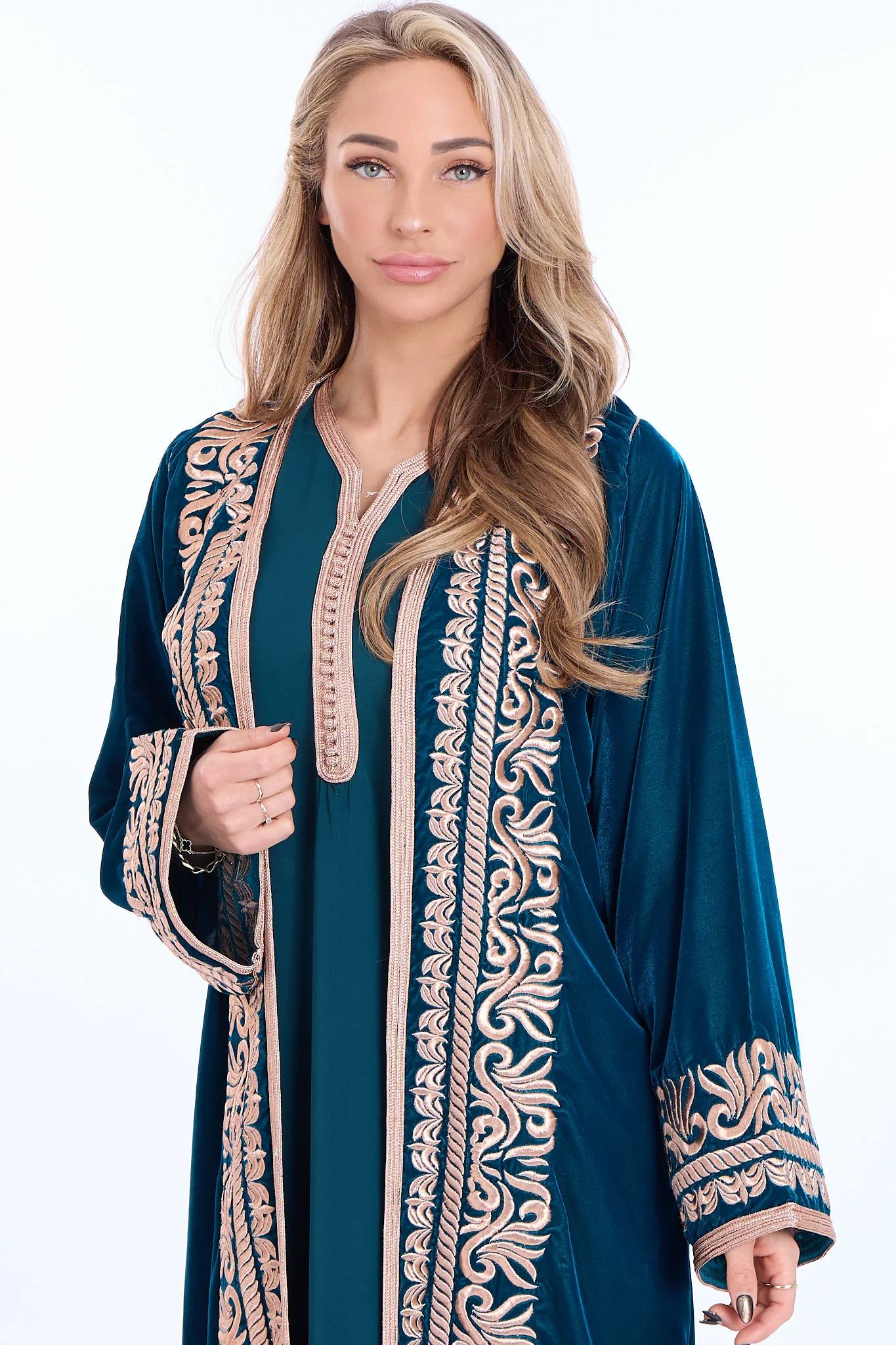 Kimono Munira Blue Petrol