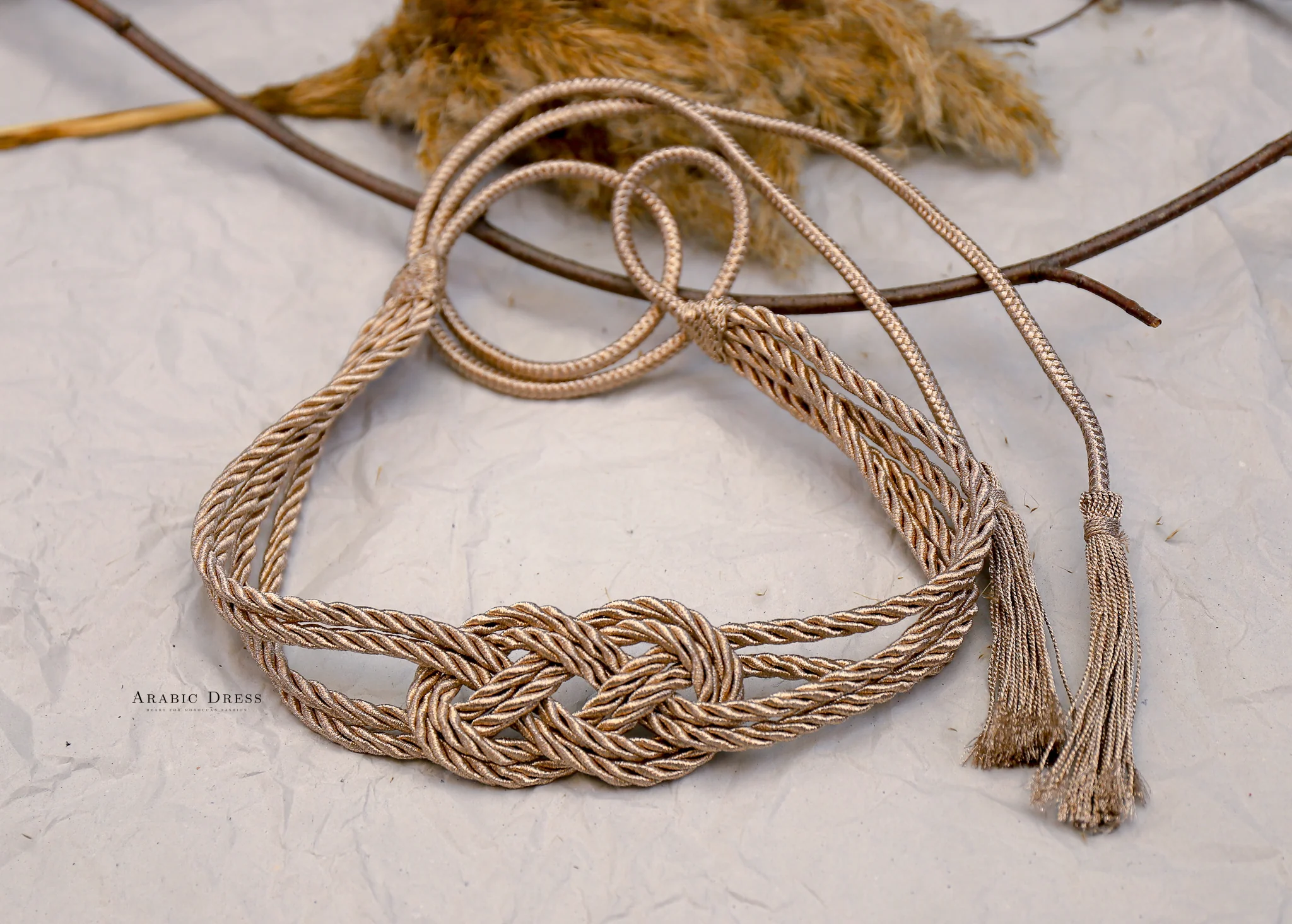 Light Bronze Rope Belt Ami - Image 3