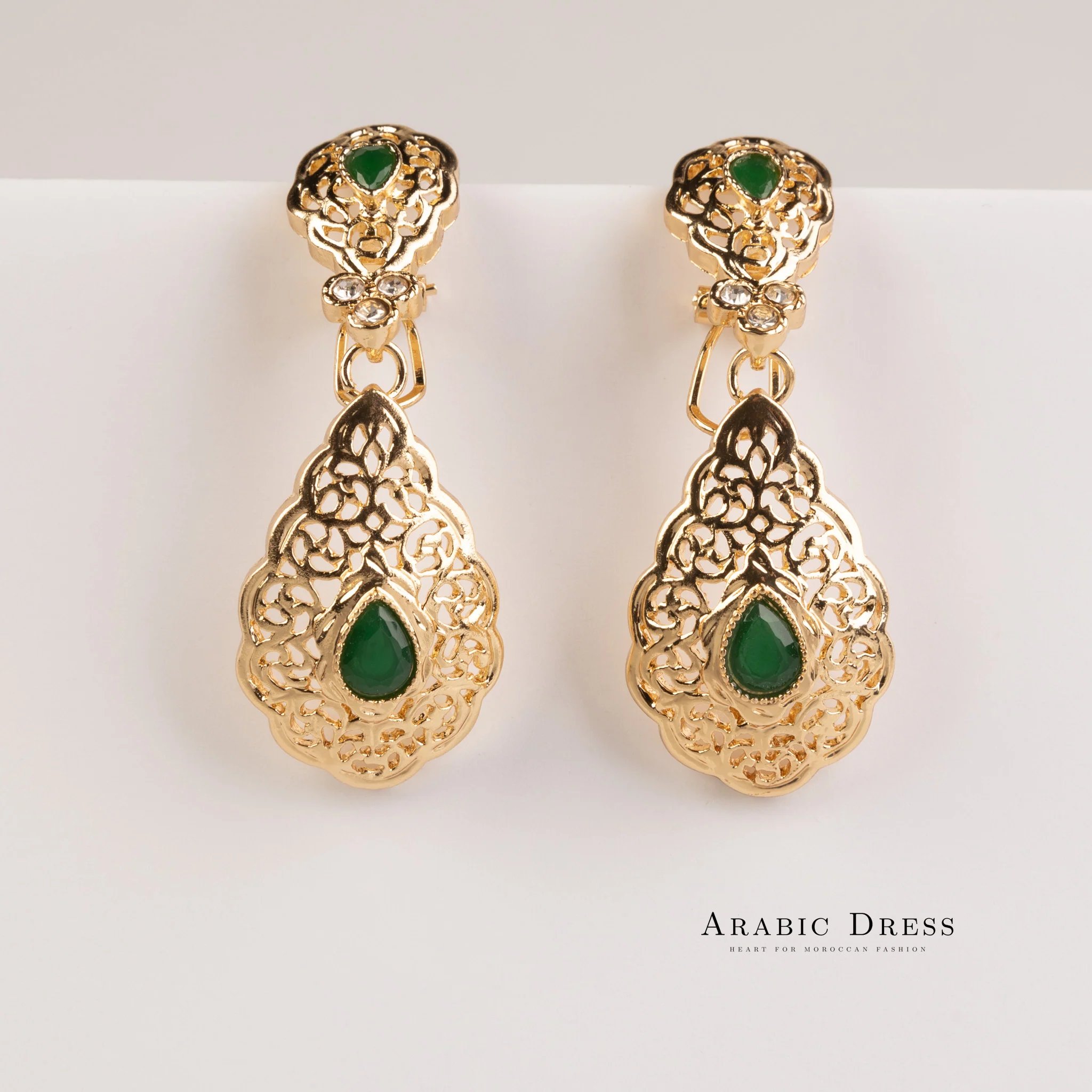 Lim  gold green  earrings - Image 2