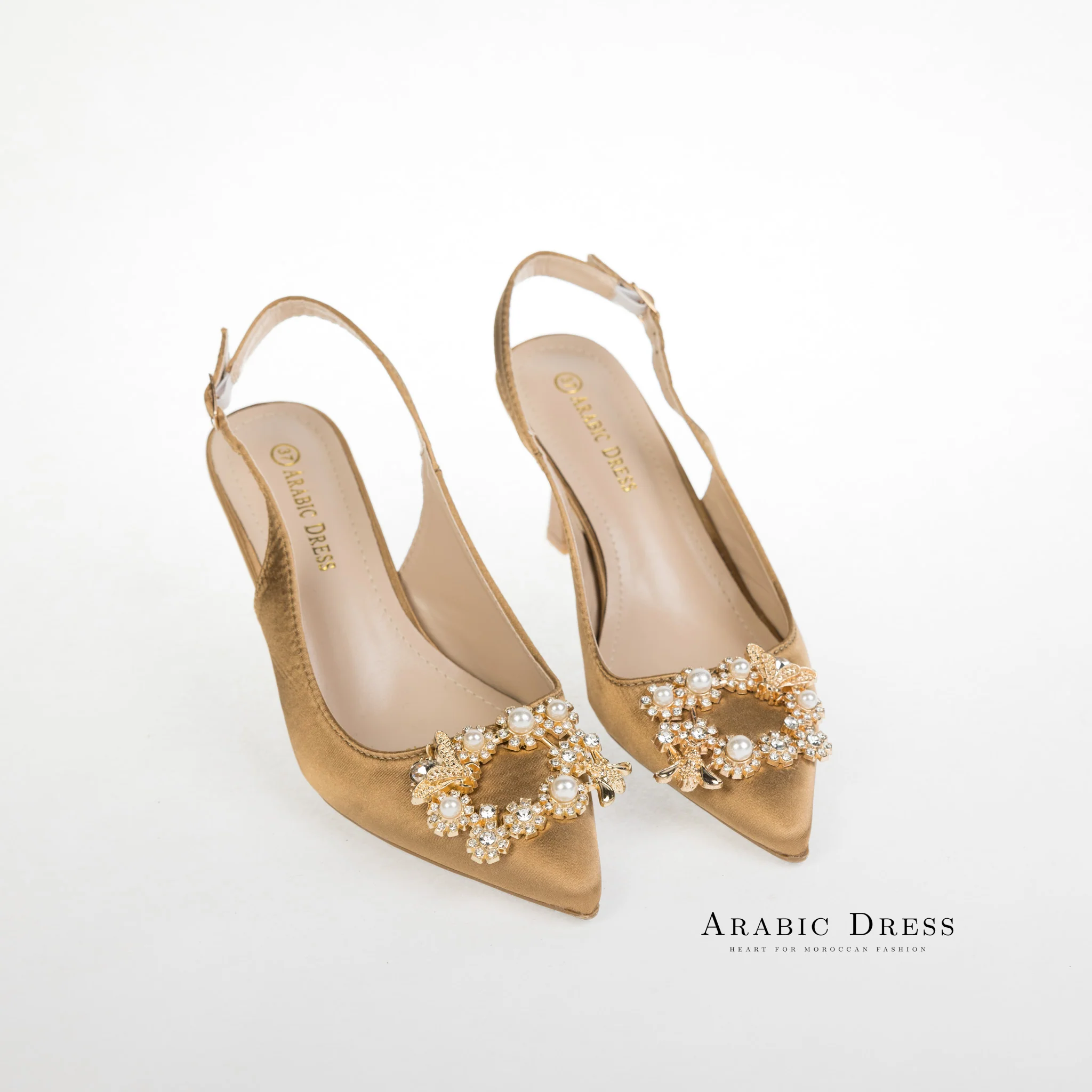 Neyla Heels Dark Khaki - Image 3