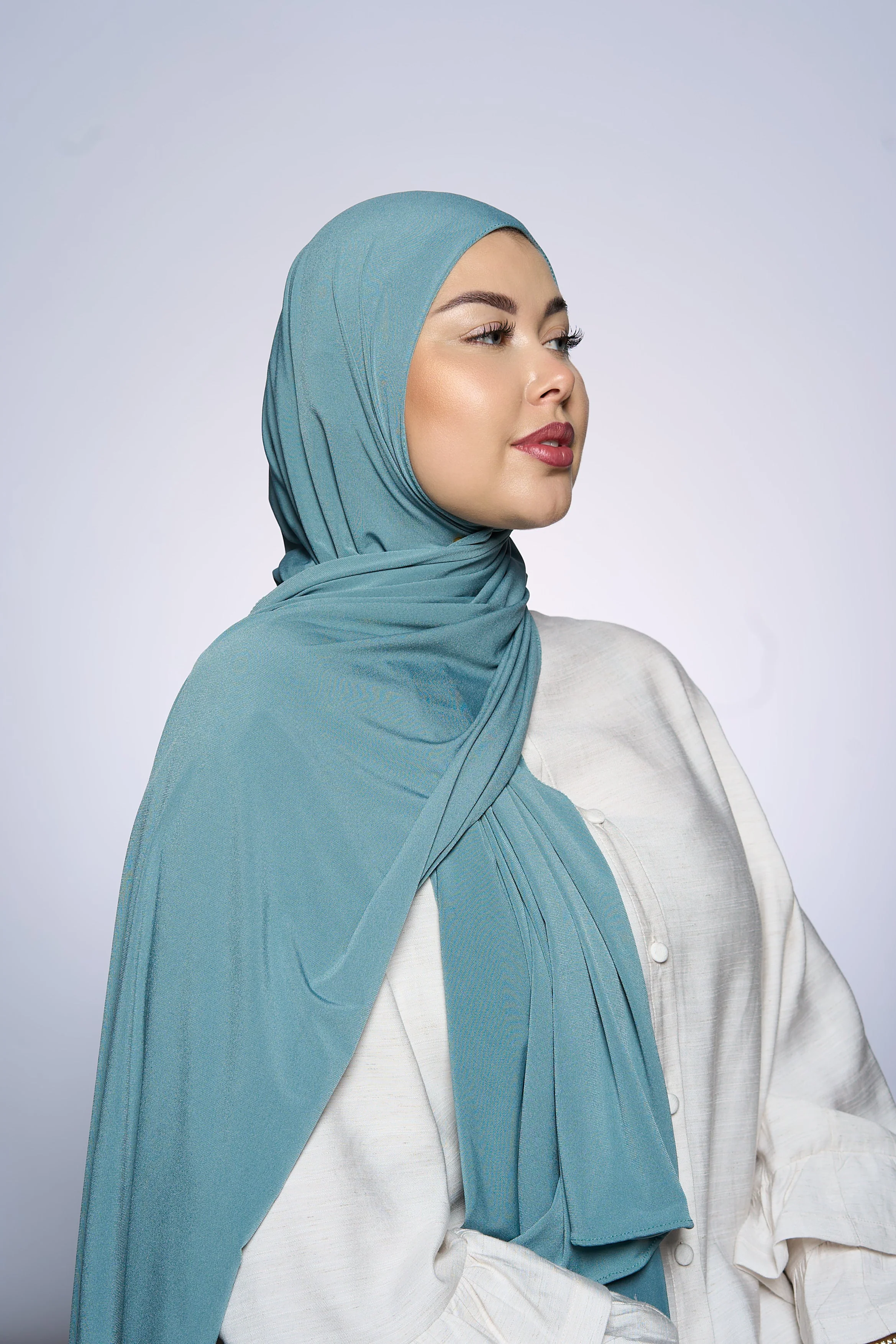 Premium Jersey Hijab Fin -  Stone