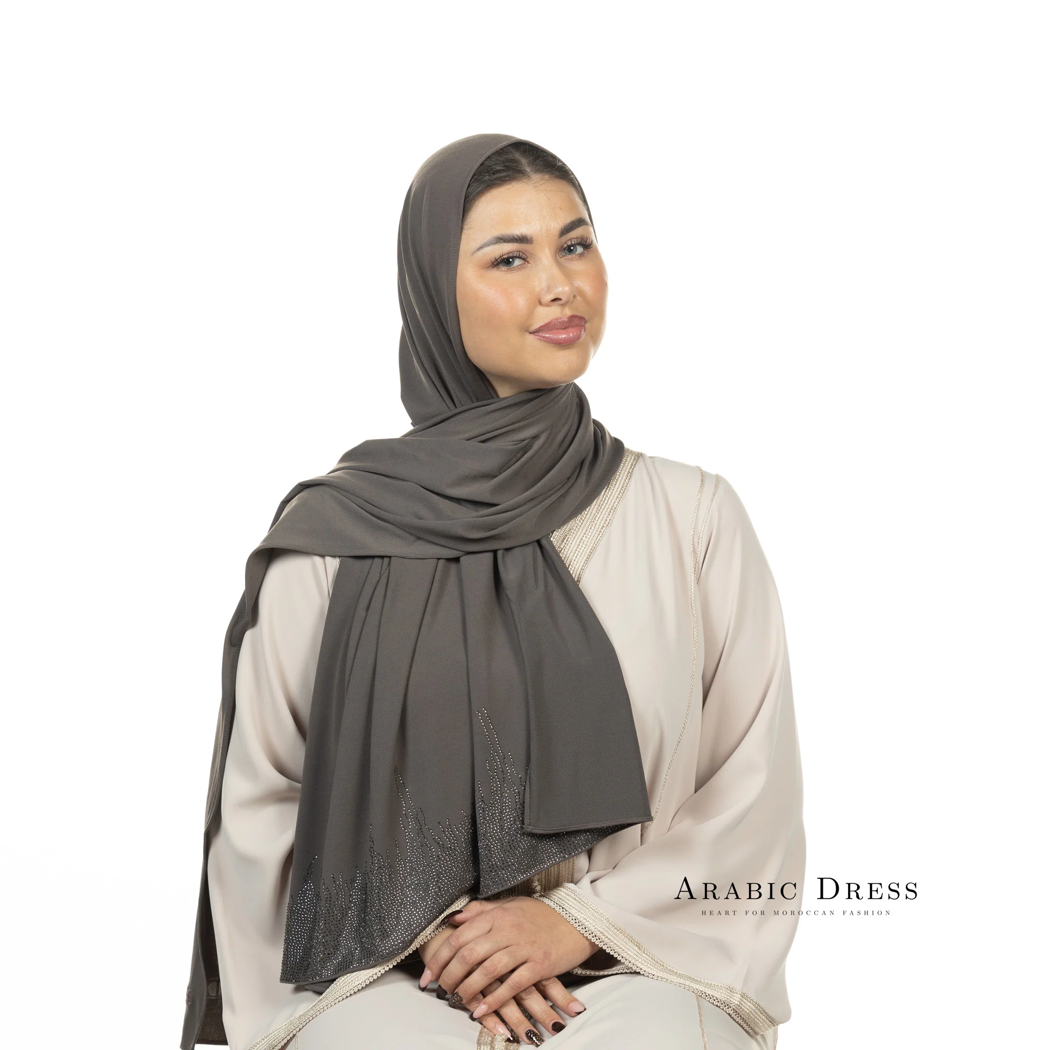 PREMIUM JERSEY HIJAB LIA - DARK GRAY - Image 5