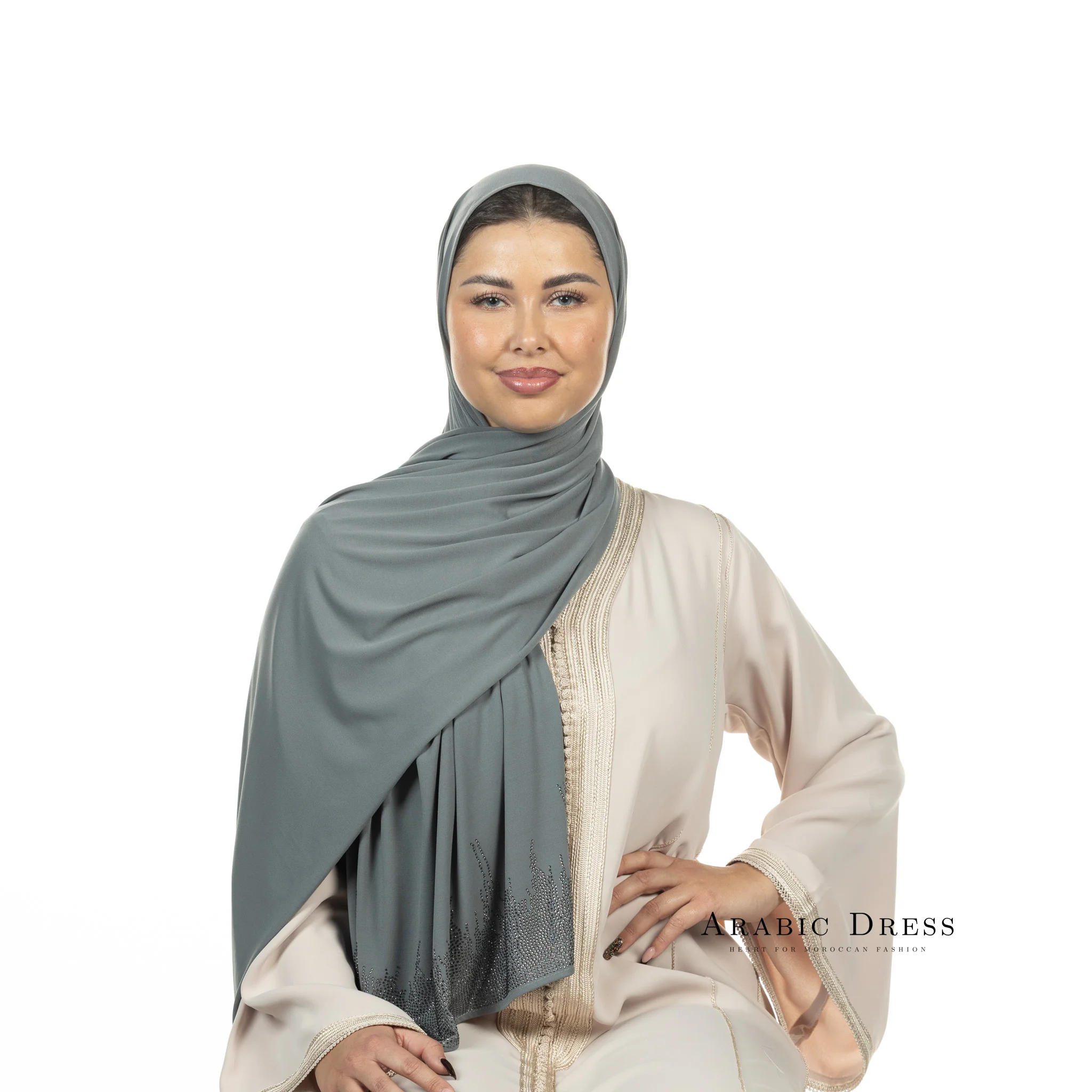 PREMIUM JERSEY HIJAB LIA - DOLPHIN GRAY - Image 3