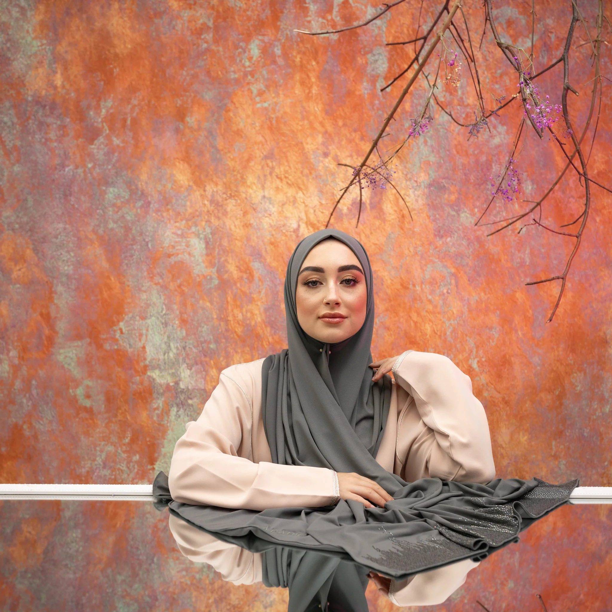 PREMIUM JERSEY HIJAB LIA - TAUPE GRAY - Image 6