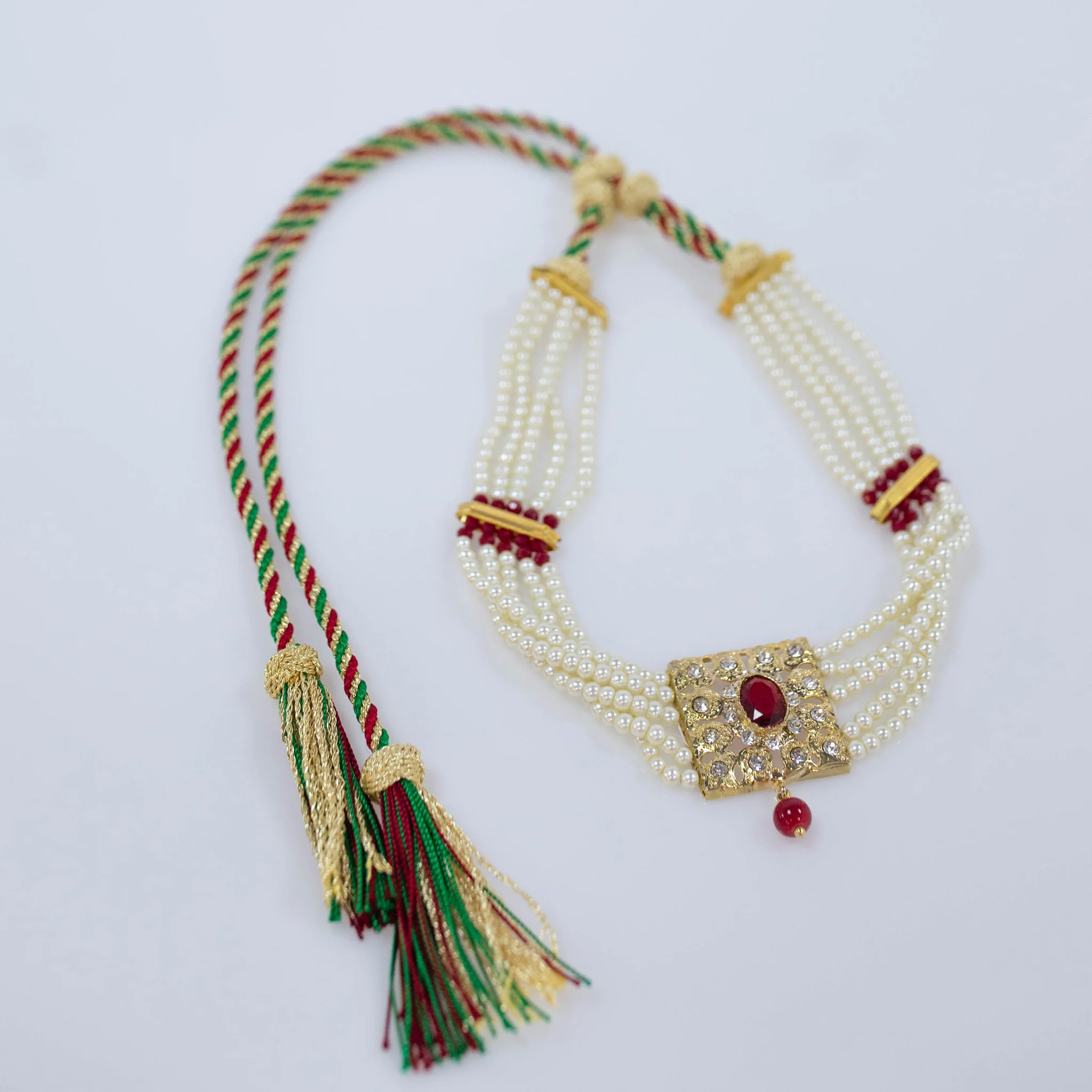 RED WHITE PEARL NECKLACE LIA - Image 4