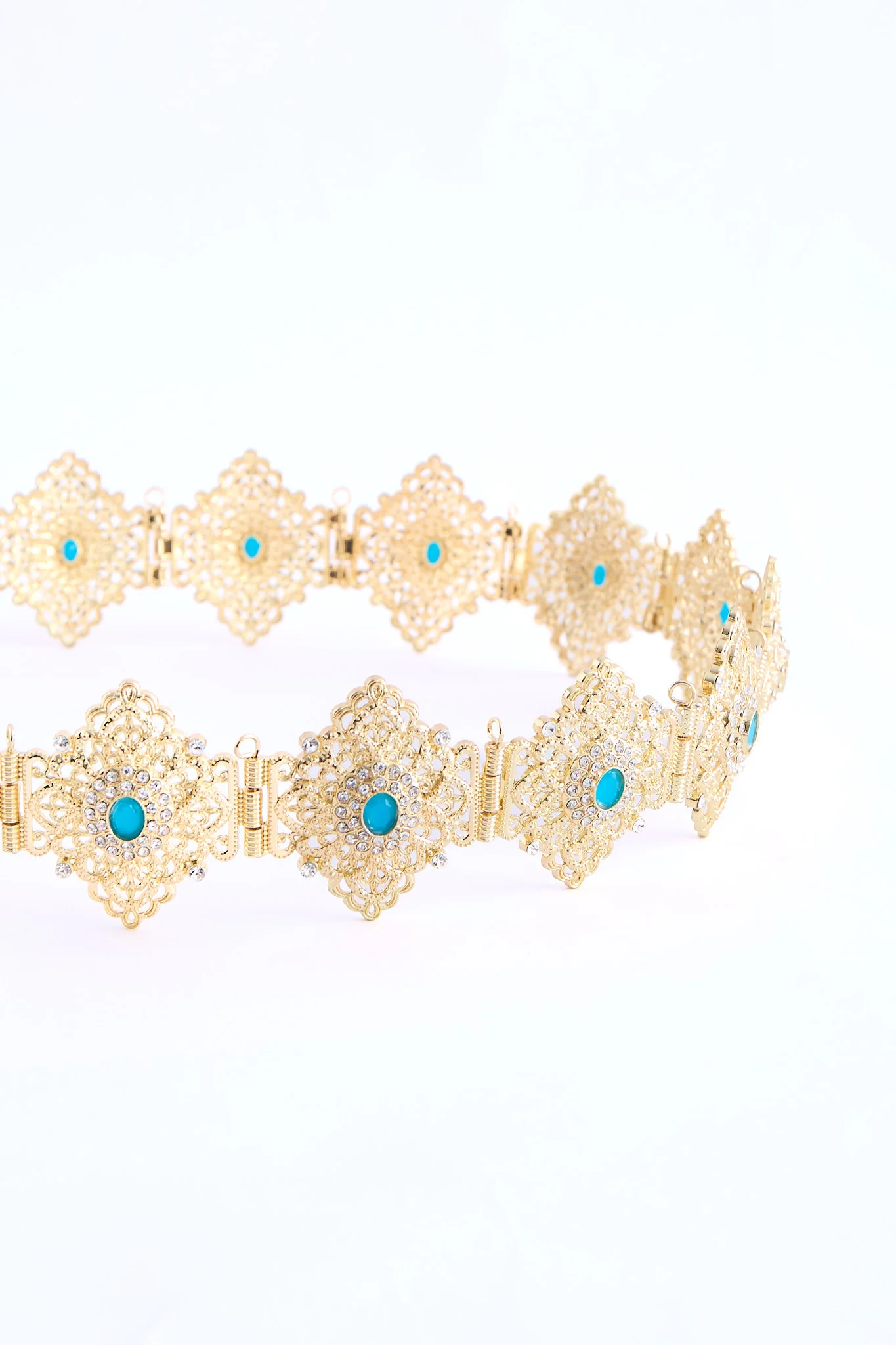 Shin Gold/Aquablue Belt