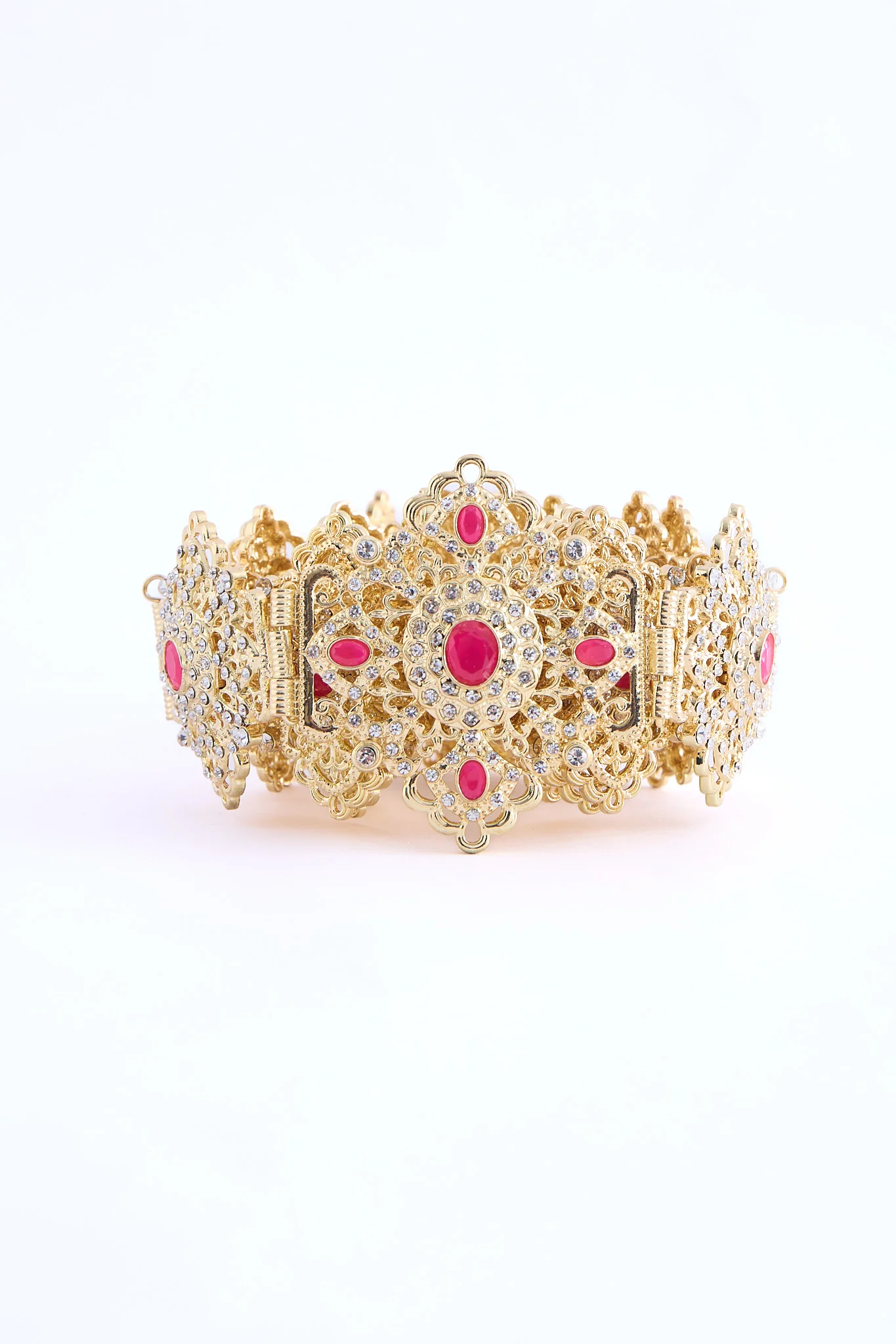 Shin Gold/Fuchsia Belt - Image 4