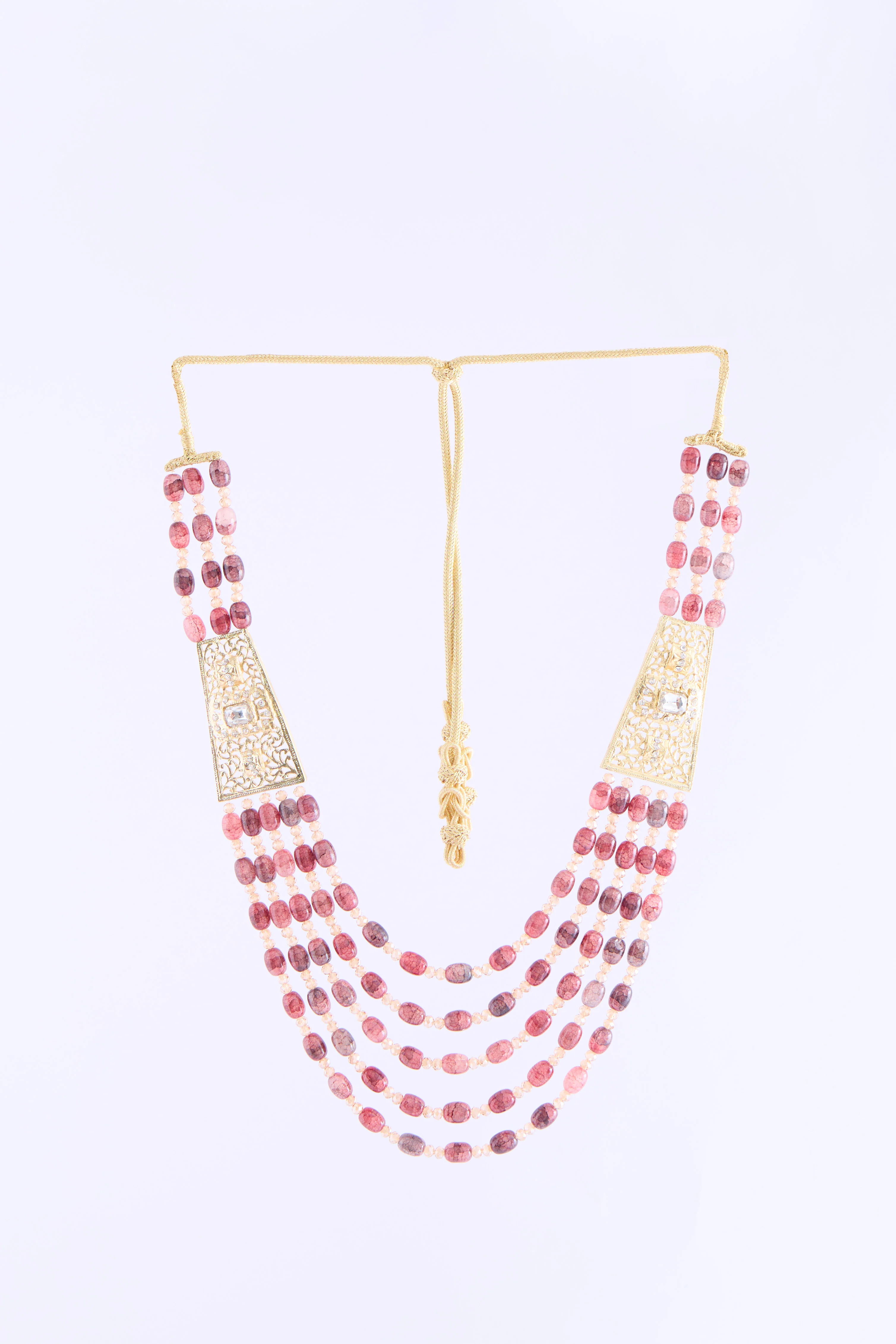Necklace gold/bordeaux