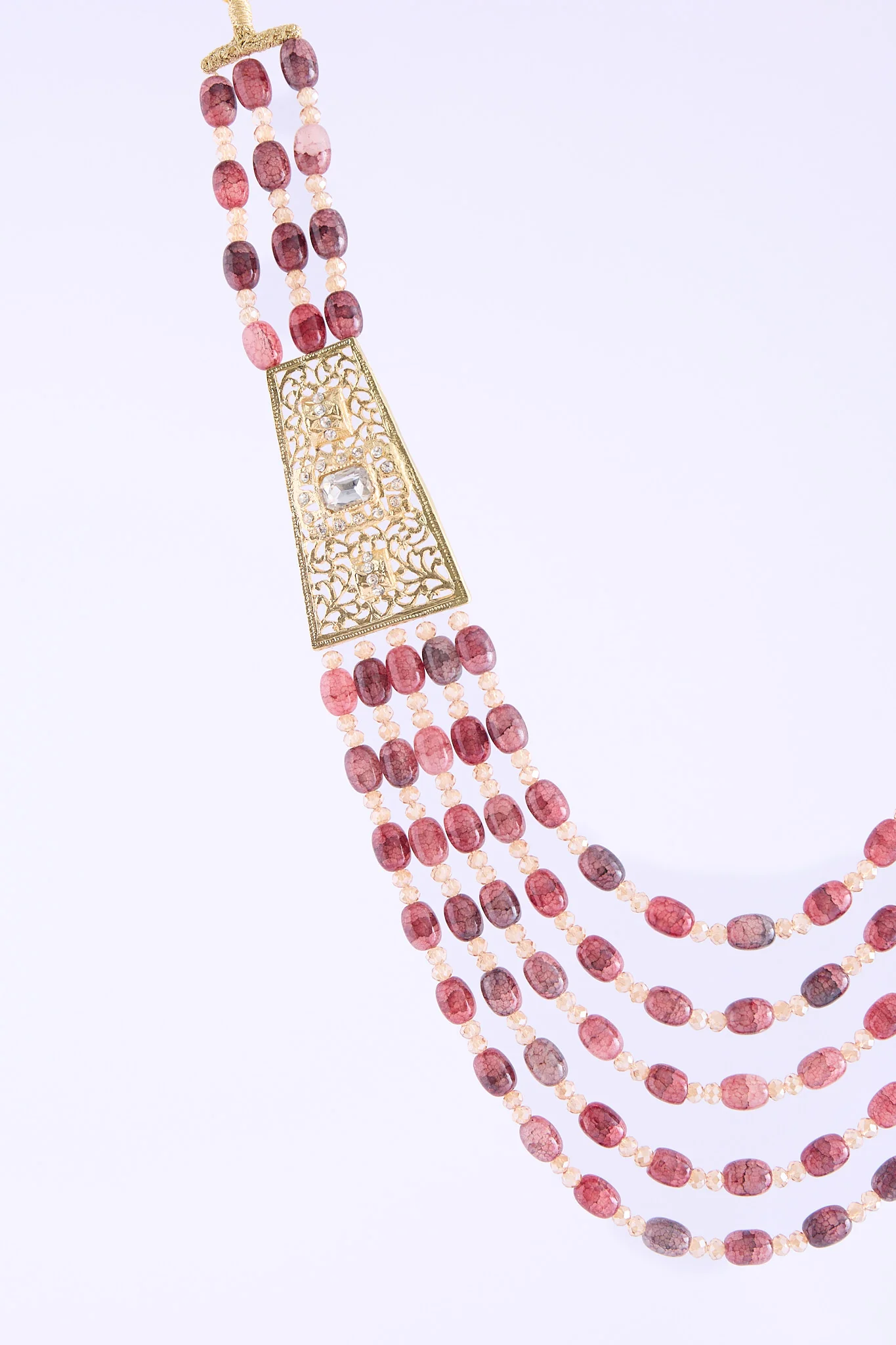 Necklace gold/bordeaux - Image 2