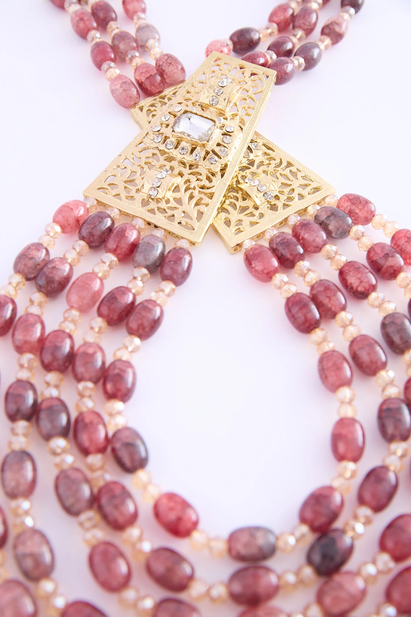 Necklace gold/bordeaux - Image 3