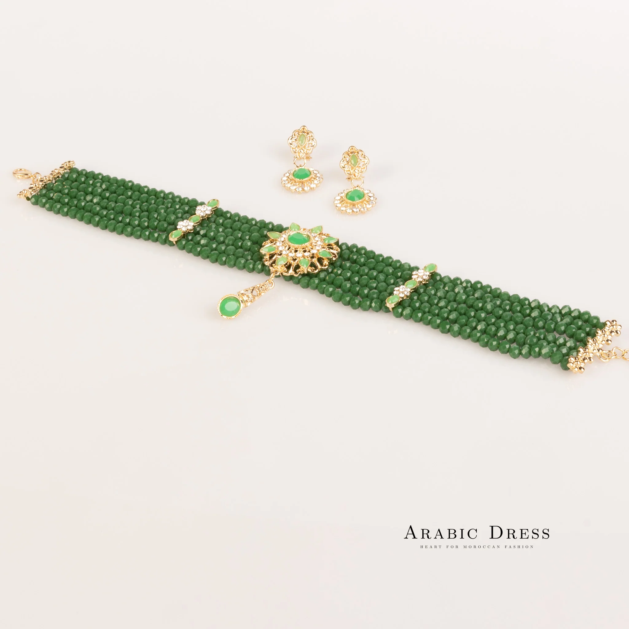 Sisi green necklace set - Image 3
