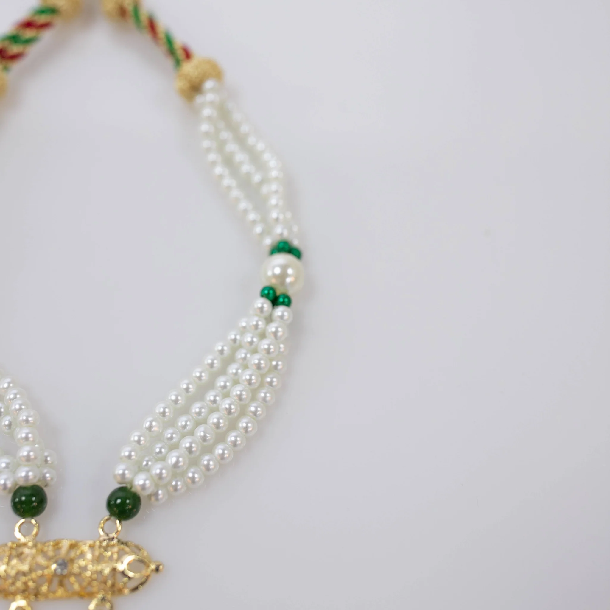 WHITE GREEN PEARL NECKLACE HNIA - Image 5